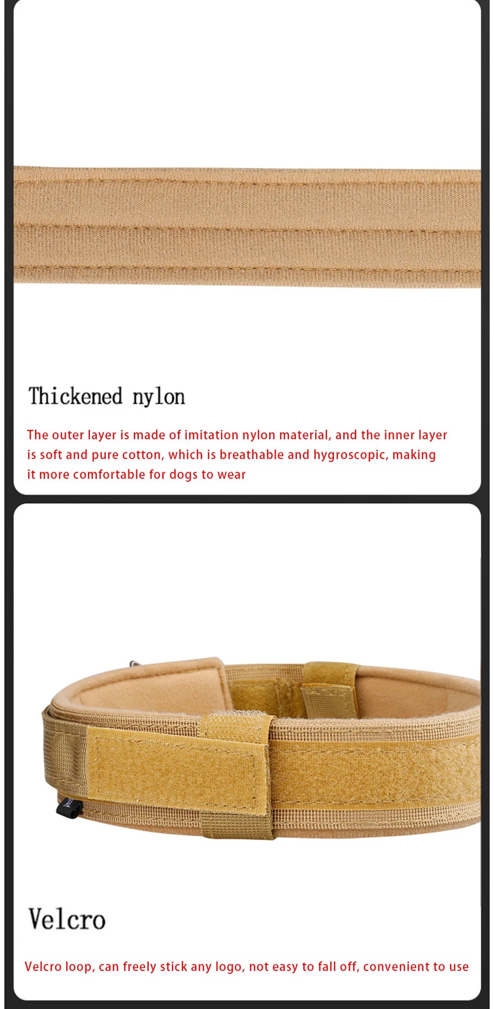 Pet Products Outdoor Tactical Dog Collar Metal Buckle