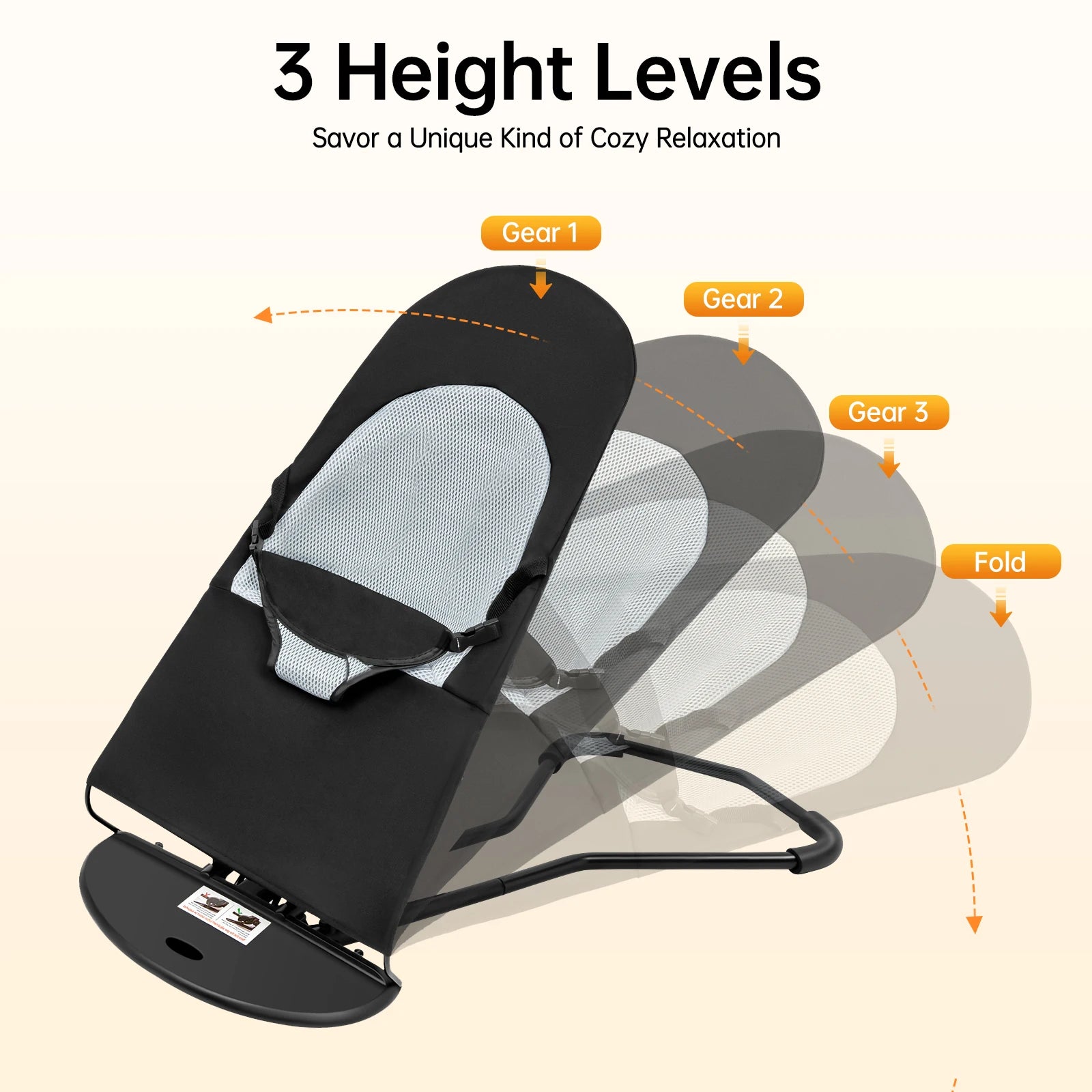 Pet Rocker Bed Foldable Pet Rocking Chair Adjustable Height