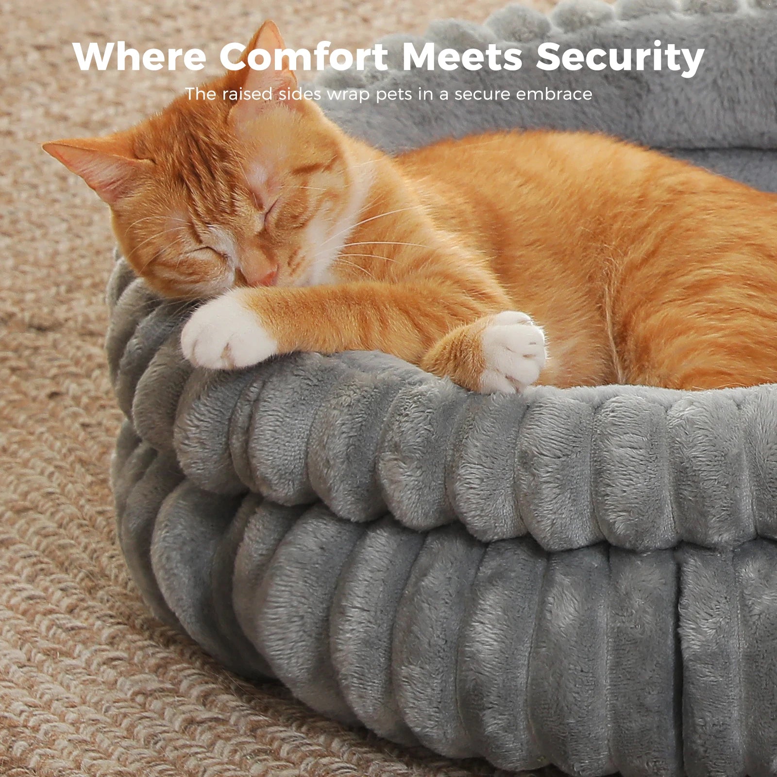 Dog Bed for Medium Dogs Cozy  Bed for Indoor  Washable Round Pet Bed