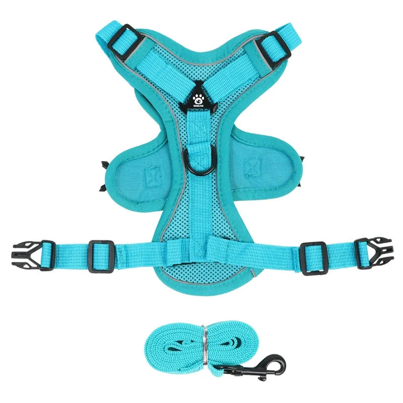 No Pull Dog Harness and Leash Set Adjustable Pet Harness Vest.