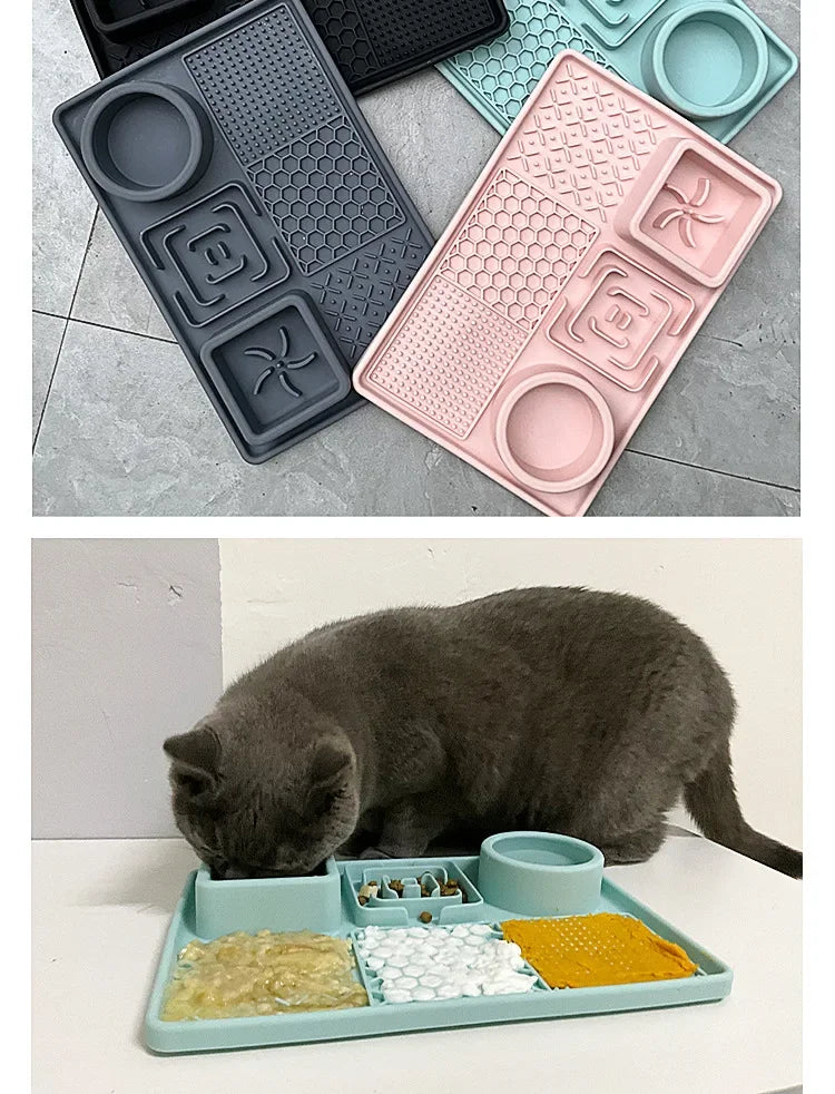 Dog Licking Pad Slow Feeding Bowl  Suction Cup Lick Mat