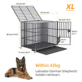 XXL Large Heavy Duty Dog Crate Strong Pet Cage  Square Tube Metal Kennel