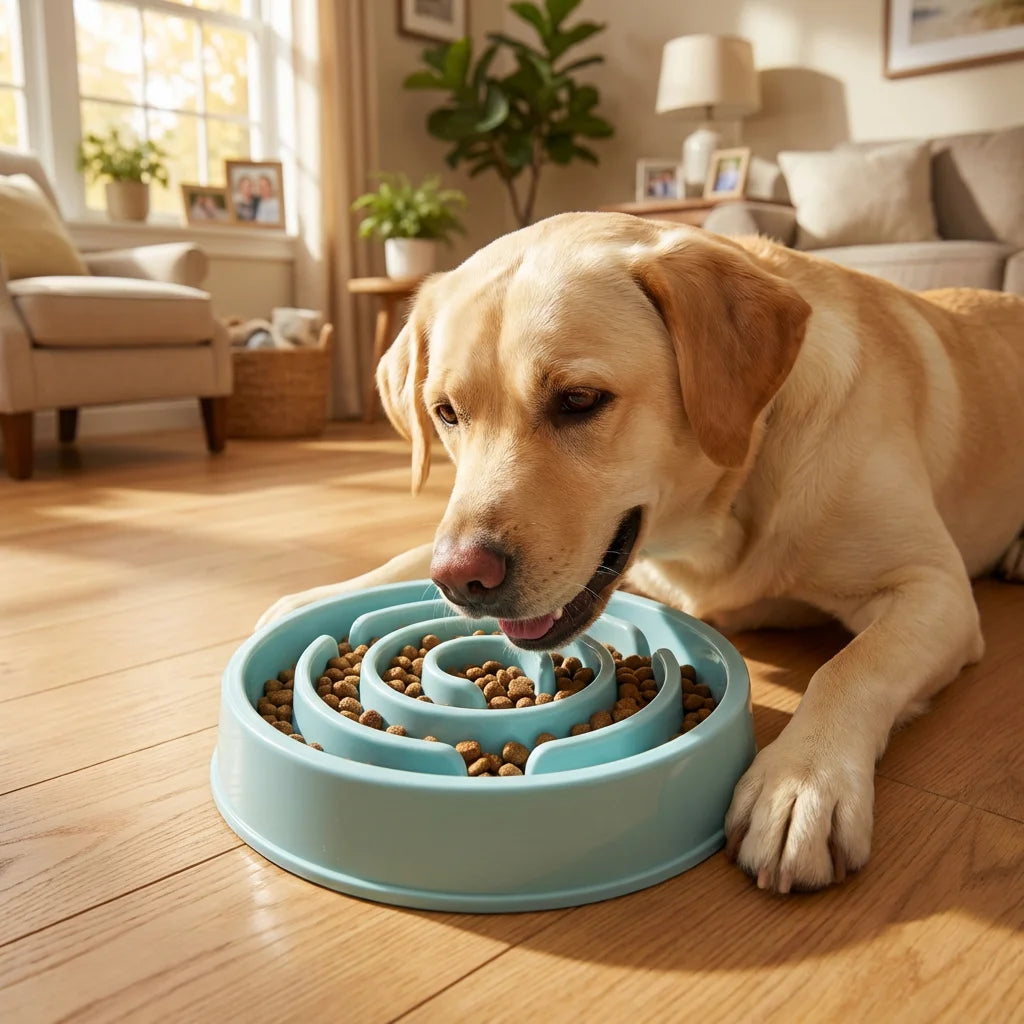 Healthy Eating Slow Feeder Pet Bowl - Non-Slip Maze Design