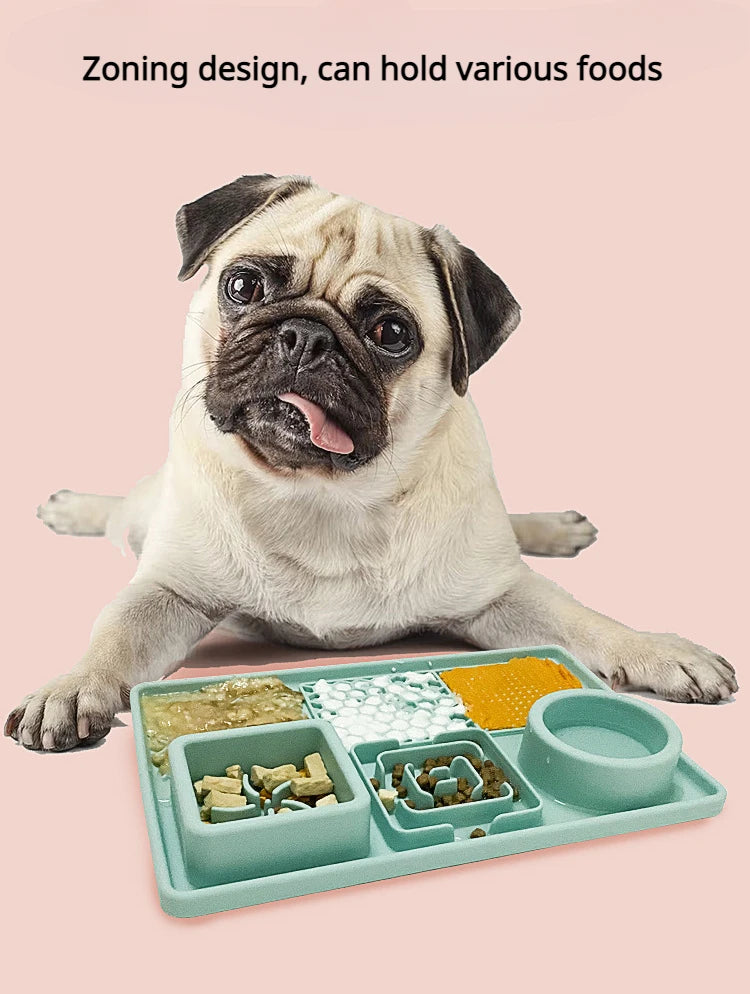 Dog Licking Pad Slow Feeding Bowl  Suction Cup Lick Mat