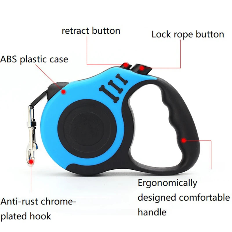 New Leash for Big Dog Retractable Leash 5 Meters Hands Free