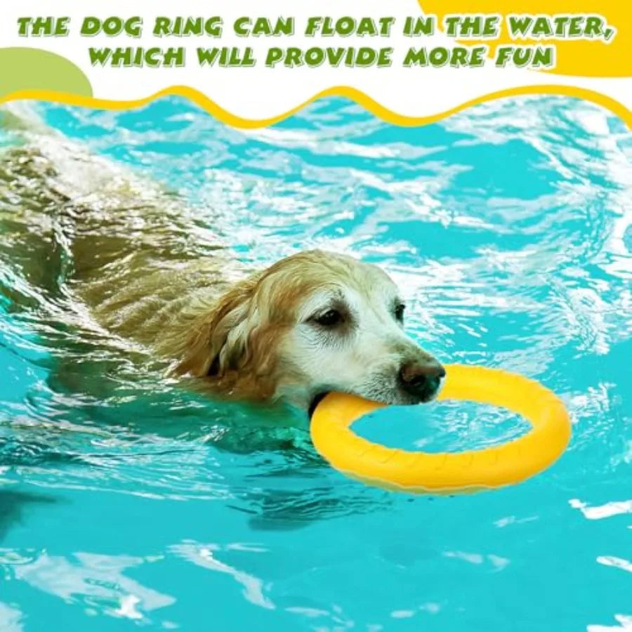 4 Pcs Dog Rings Toy Dog Training Ring Outdoor Flying Discs.