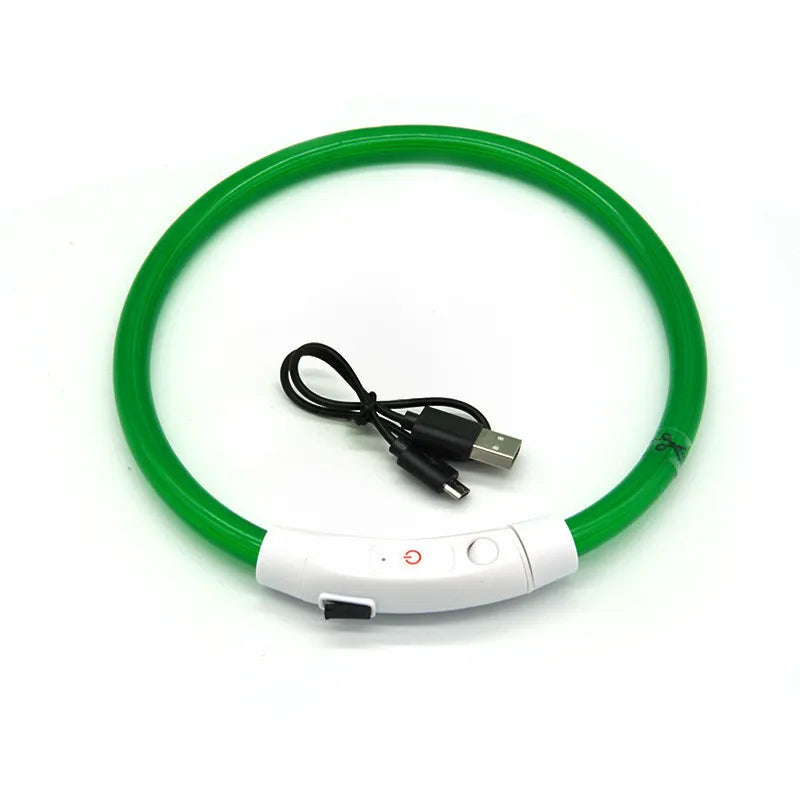 LED Pet Luminous Collar USB Charging