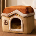 Cute Pet House with Foldable Soft Pet Bed Detachable Washable