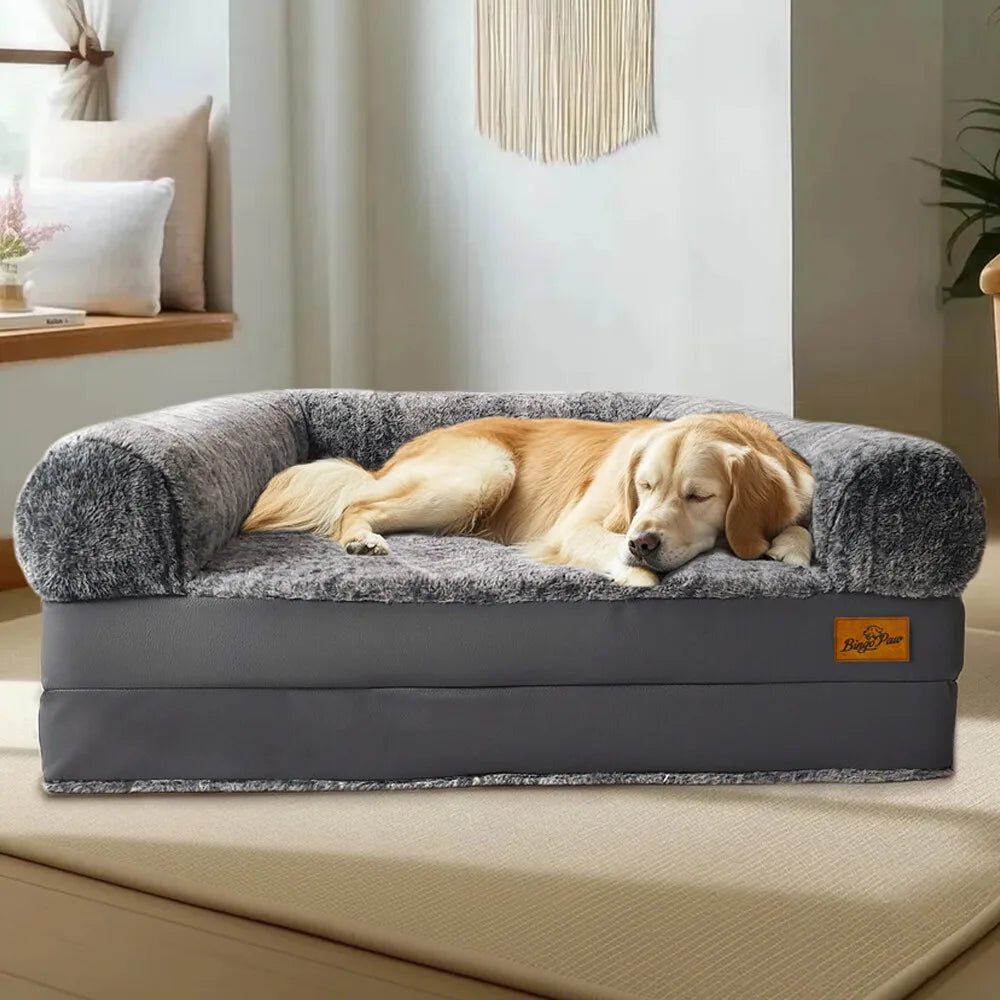 Foldable Human Dog Bed for Adult 2 in 1 Calming Large Dog Bed Washable.