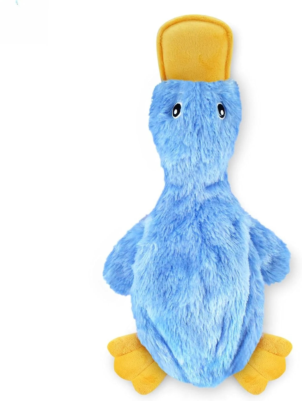 Interactive squeaky dog chew toy, crinkle duck