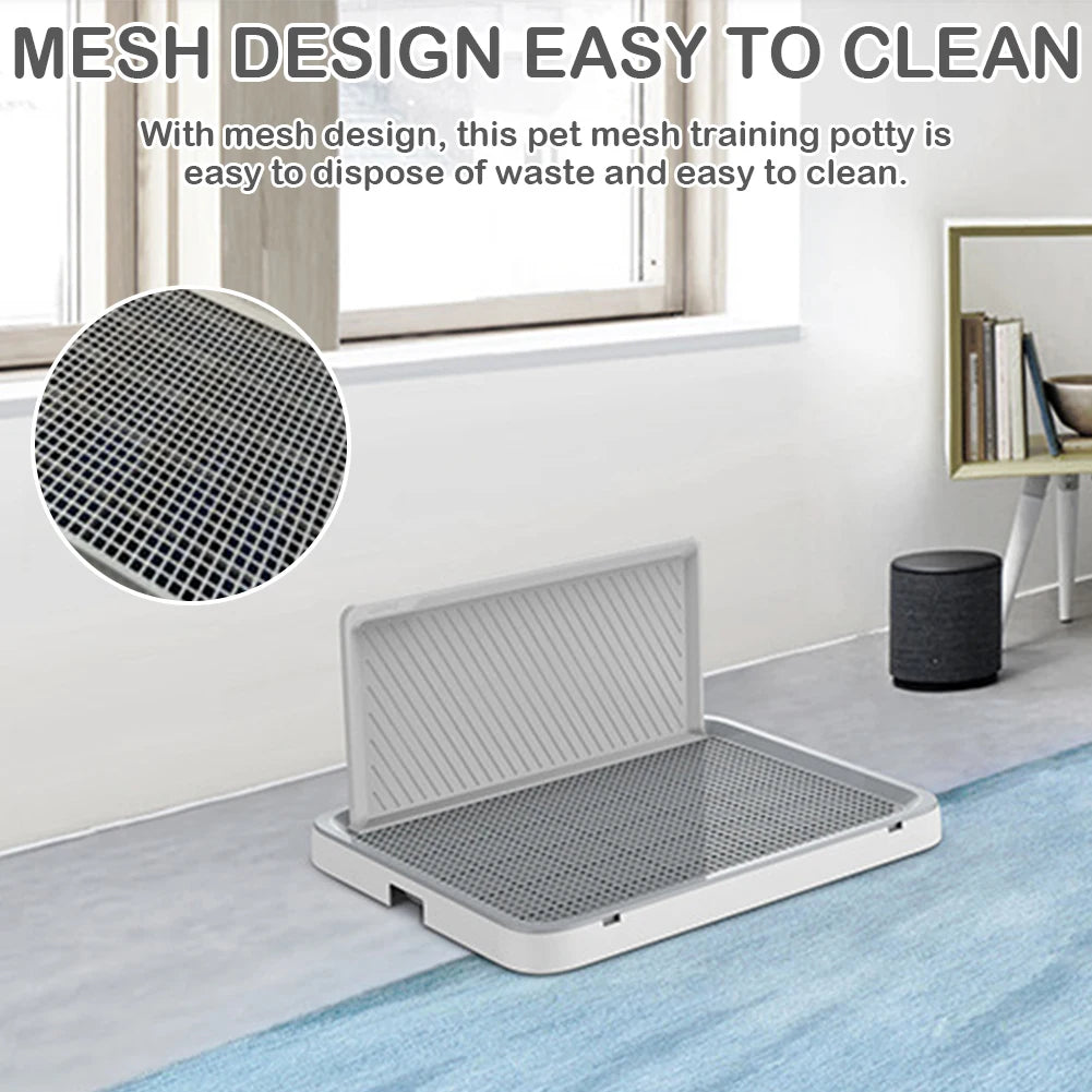 Portable Dog Potty Tray with Pee Wall.