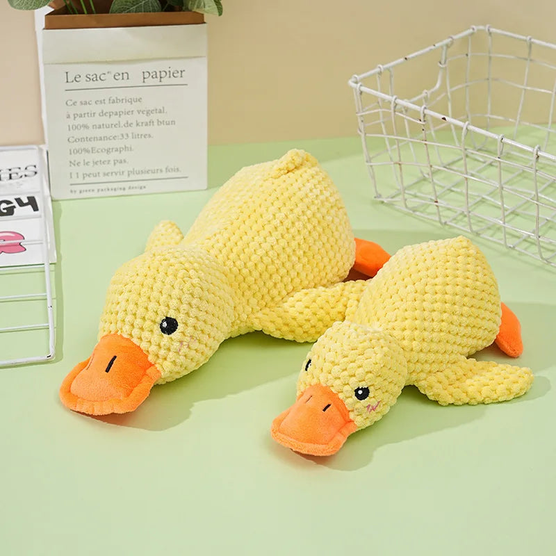 Plush Companion Sleeping Duck Dog Toys for Small Large Dogs