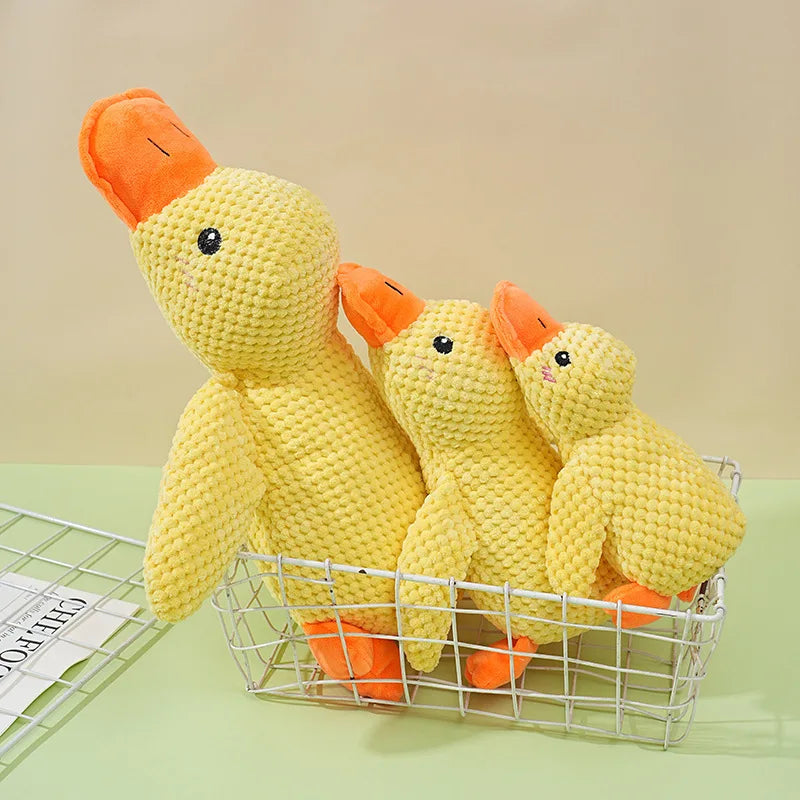 Plush Companion Sleeping Duck Dog Toys for Small Large Dogs