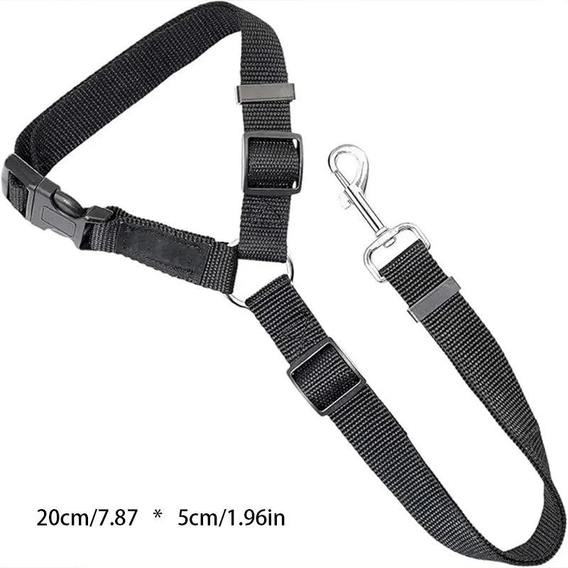 Adjustable 2-in-1 Pet Car Seat Belt Leash Nylon
