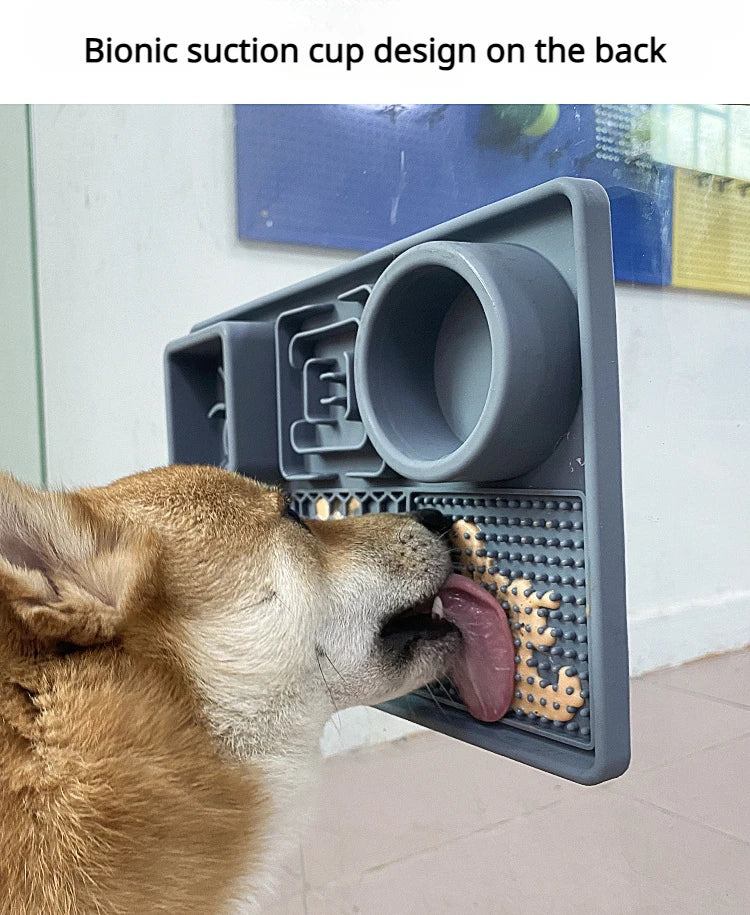 Dog Licking Pad Slow Feeding Bowl  Suction Cup Lick Mat