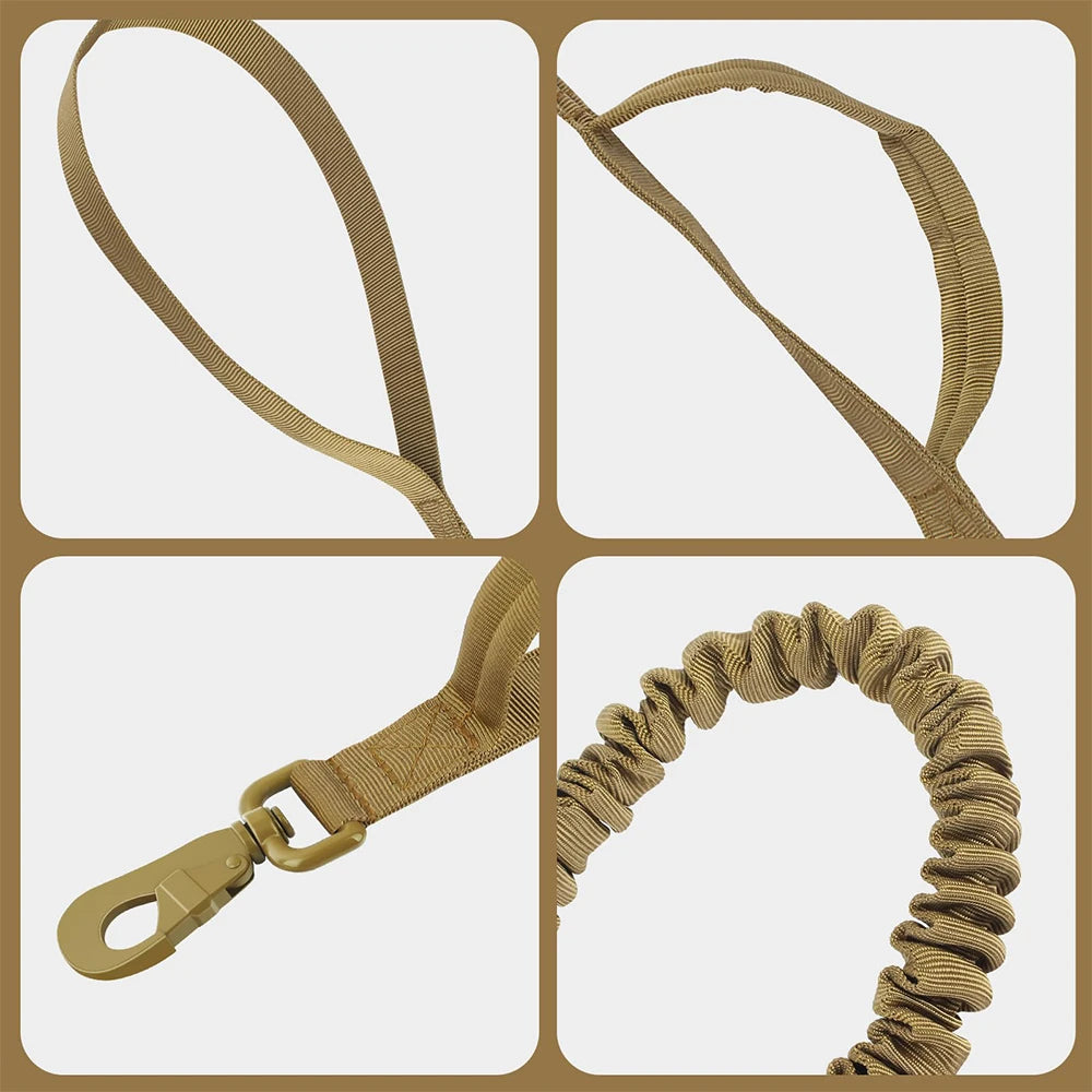Military Adjustable Leash Quick Release Elastic Rope.