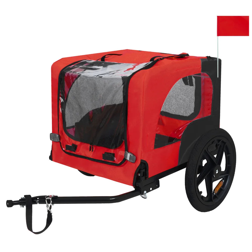 Pet Bike Trailer Dog Cart for Bicycle Easy Folding Frame Quick Release