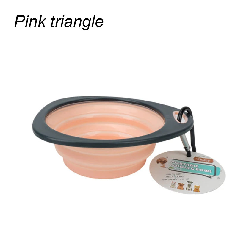 Pet Folding Silicone Bowl Collapsible Dog Outdoor Travel