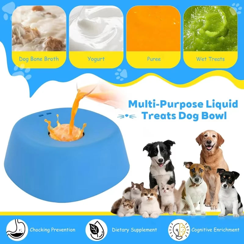 Liquid Slow Dog Bowls  Anti-slip Ball-shaped