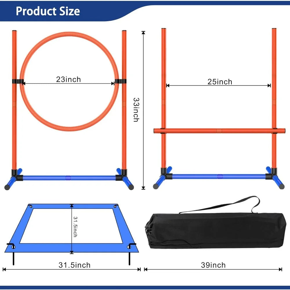 Dog Agility Training Kit Obstacle Course Starter Set