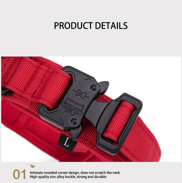 Pet Dog Collar Leash Set Nylon Material Durable Dog Collar Reflective