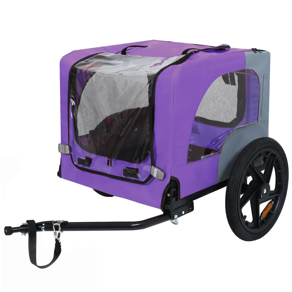Pet Bike Trailer Dog Cart for Bicycle Easy Folding Frame Quick Release