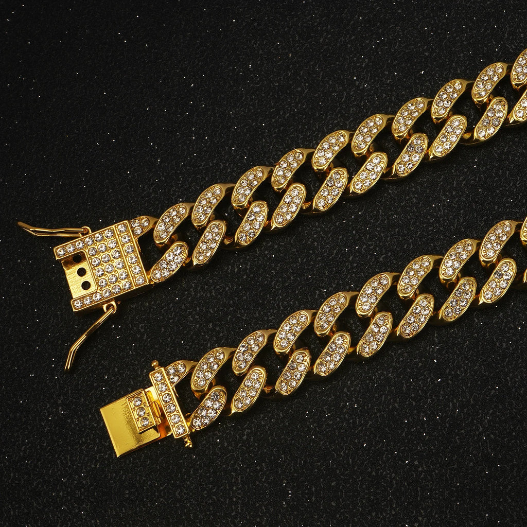 Chain Diamond Cuban Collar Metal Chain