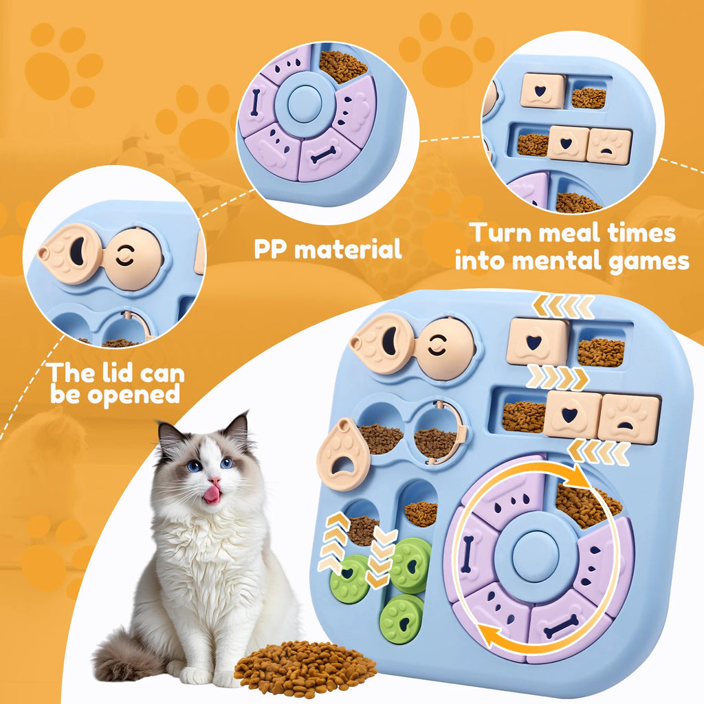 Interactive Dog Puzzle Toys Plastic Treat Dispensing Slow Feeder