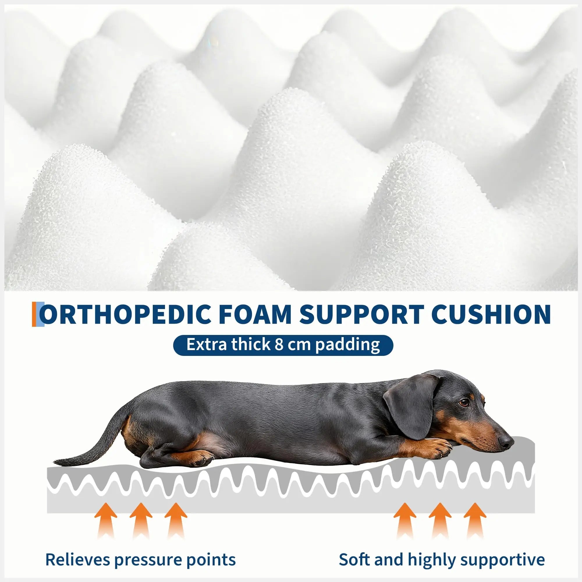 Oversized Human Dog Bed Orthopedic Faux Fur Pet Bed With Pillow
