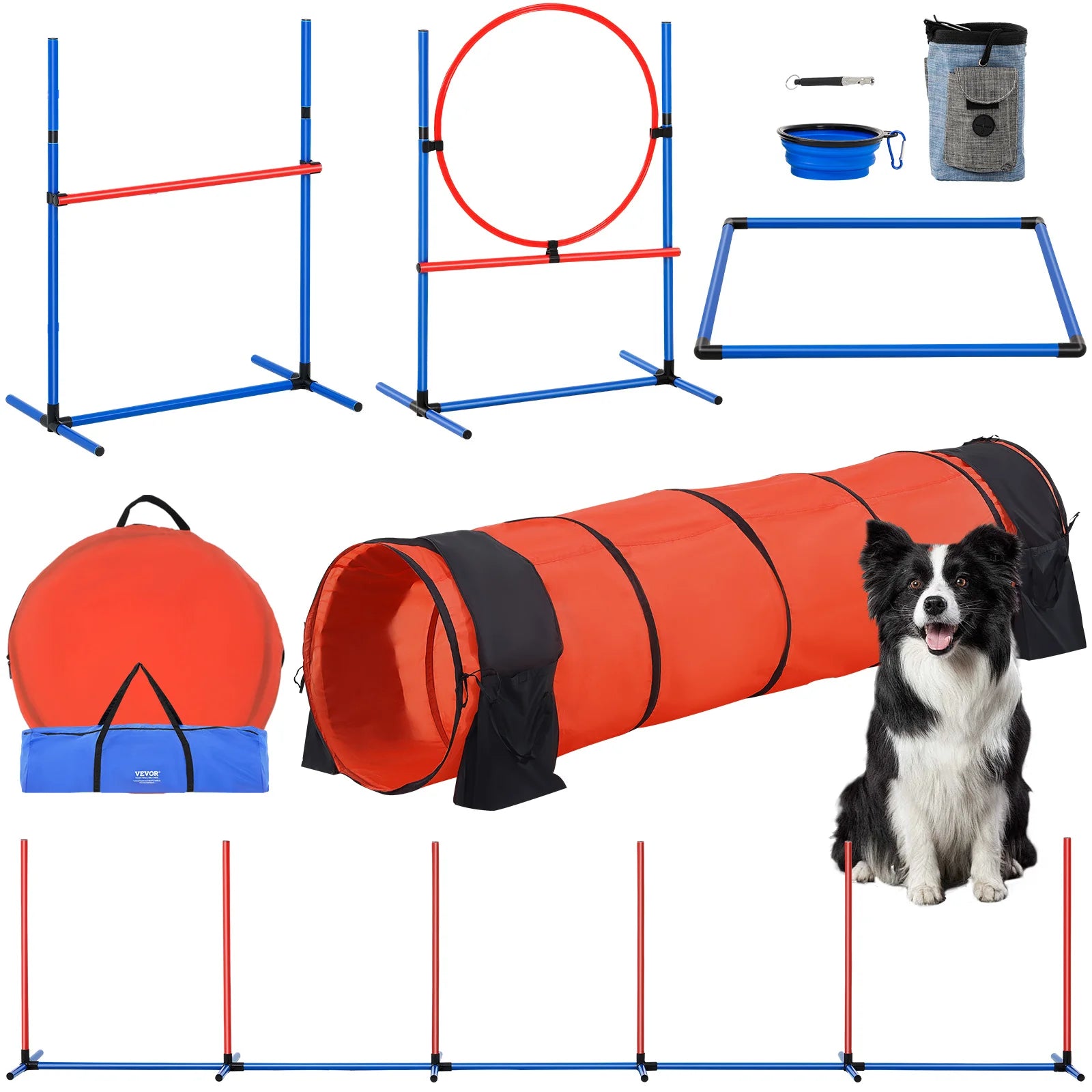 Dog Agility Training Equipment 4 PCS/5 PCS/7 PCS Set