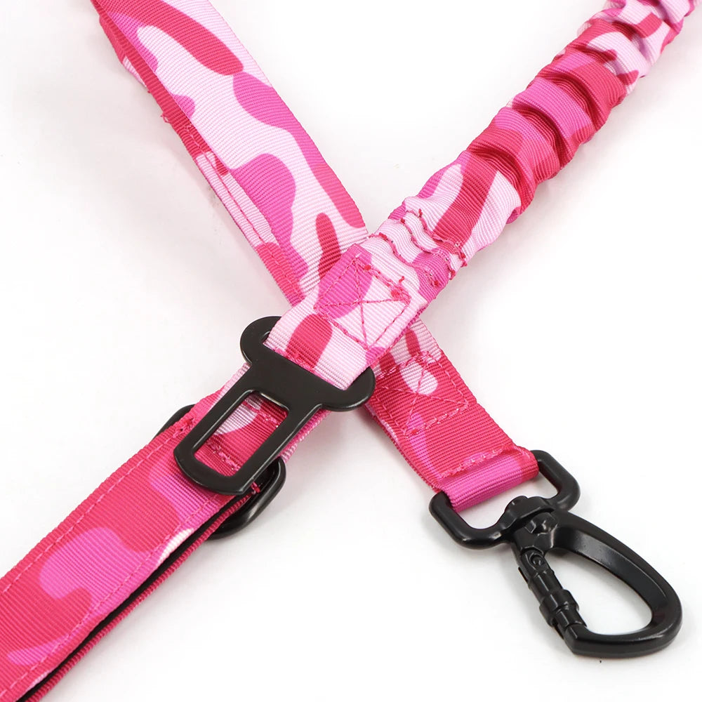 Military Pink Camouflage Dog Harness For Large Medium Dogs
