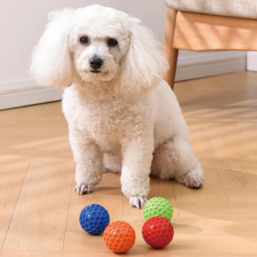 2pcs Indestructible Squeaky Dog Toys, Interactive Dog Balls