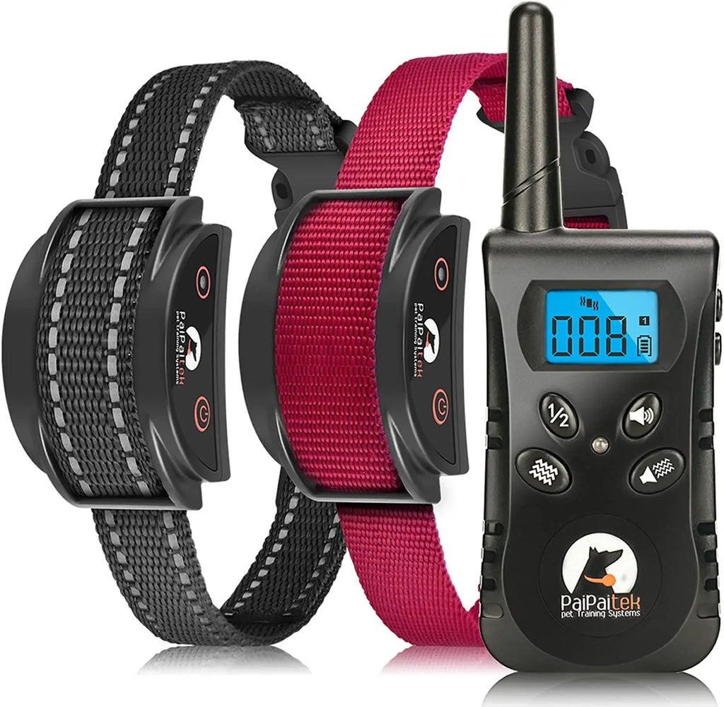 No Shock Dog Training Collar with Remote,1600ft Rechargeable Vibration Collar.