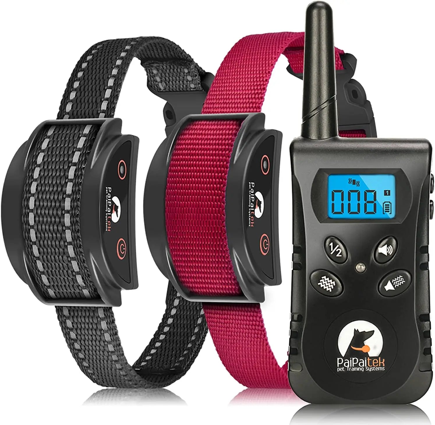 No Shock Dog Training Collar with Remote,1600ft Rechargeable