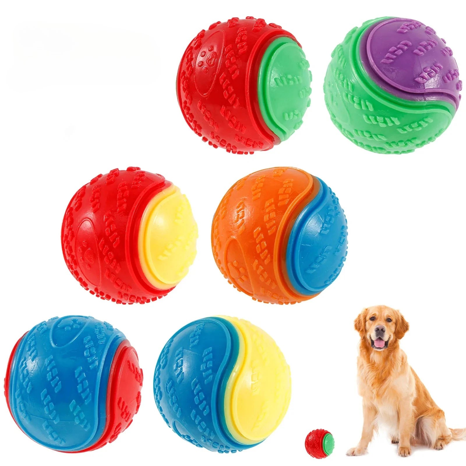 1Pcs Squeaky Balls Toys Dogs Interactive  Dog Chew Toy