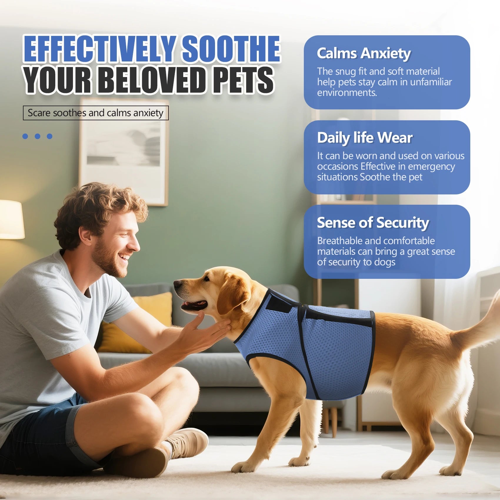 Dog Anxiety Jacket, Dog Coat f Calming Shirt - Keep Pet Calm