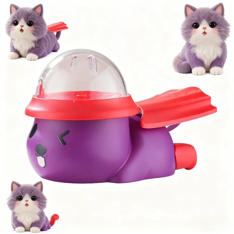 Cute Bear Plane Pet Food-dispensing Toy - Press Rotate Design