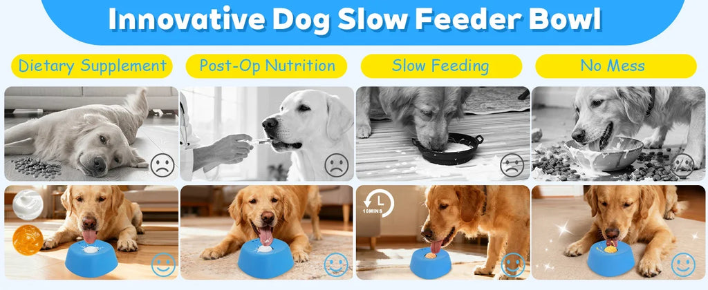 Liquid Slow Dog Bowls  Anti-slip Ball-shaped