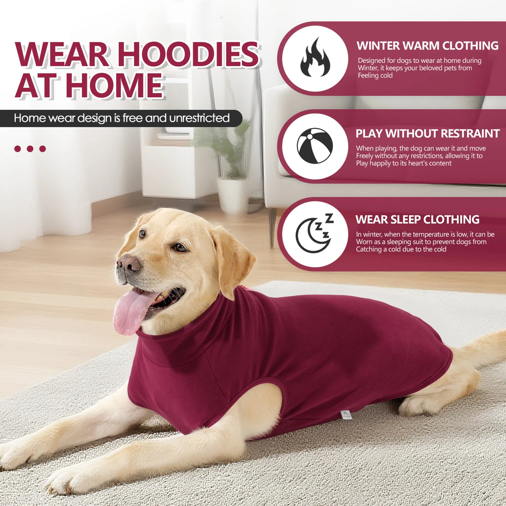 Fleece Dog Sweater,Stretchy Pullover Soft Dog Jacket,Lightweight