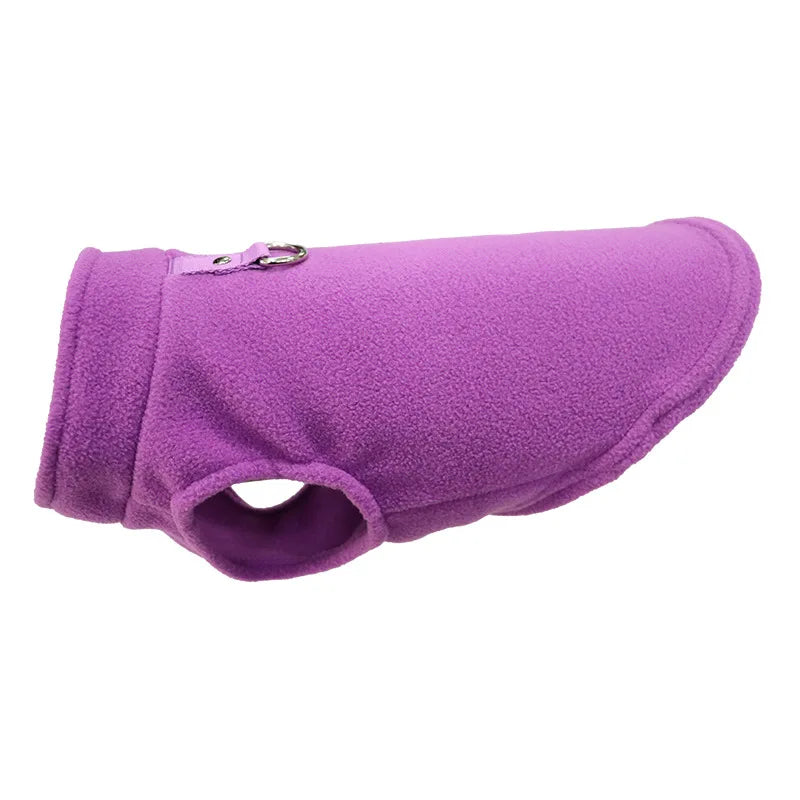 Warm Fleece Dogs Clothes Pet Dog Jacket Vest With D-Ring For Small Dog