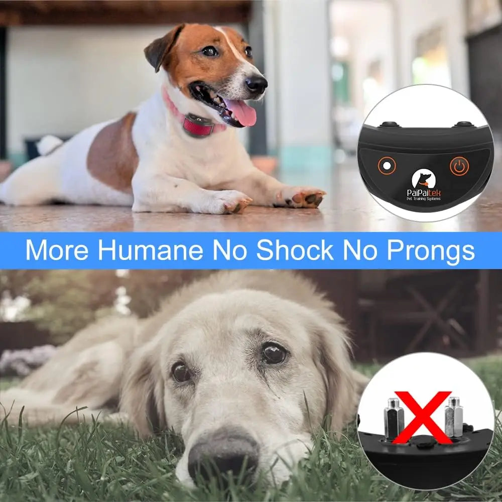 No Shock Dog Training Collar with Remote,1600ft Rechargeable Vibration Collar.