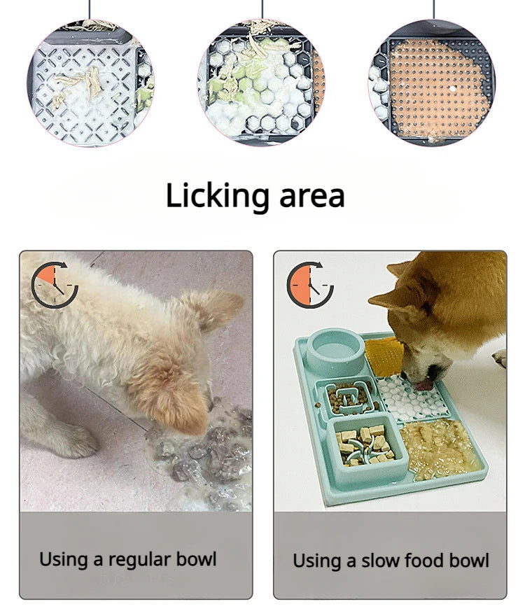 Dog Licking Pad Slow Feeding Bowl  Suction Cup Lick Mat