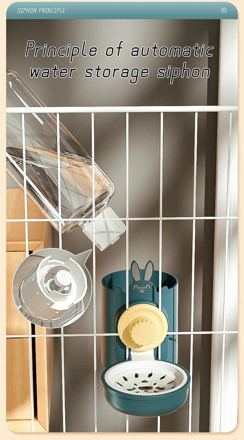 Automatic Pet Bowls Cage Hanging Feeder