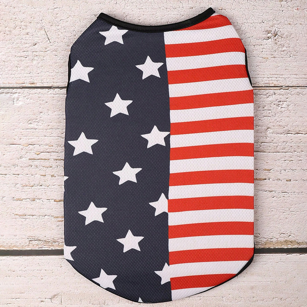 American Flag Patriotic Dog Bandana Scarf Set with Bow Tie