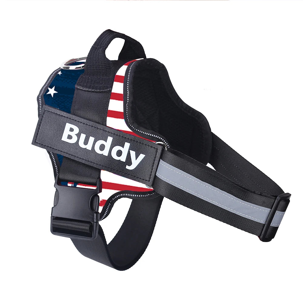 Personalized Dog Harness NO PULL Reflective Breathable.