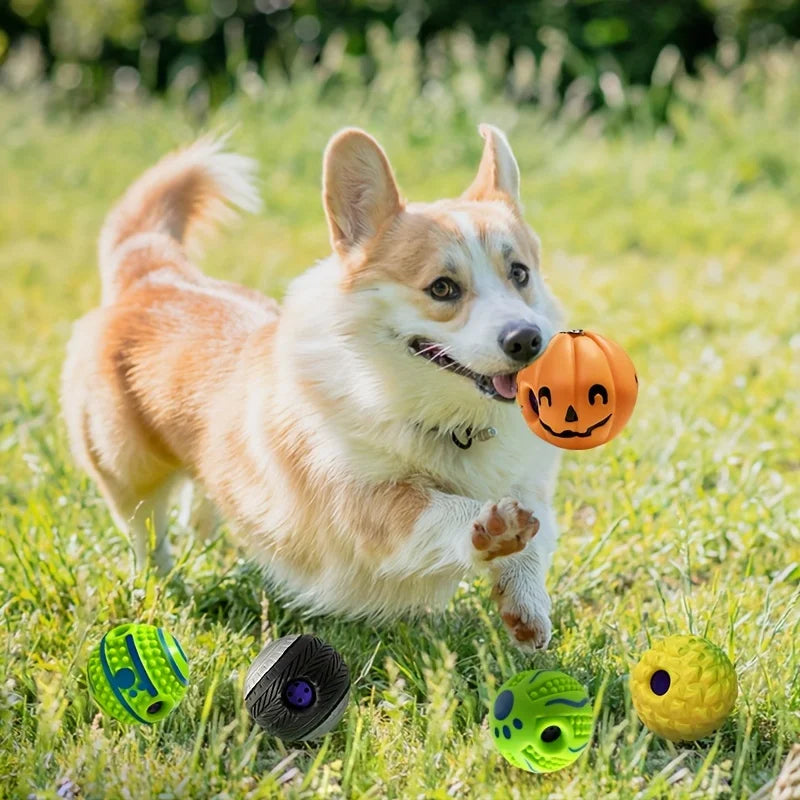 Squeaky Giggle Wobble Ball - Durable, Interactive