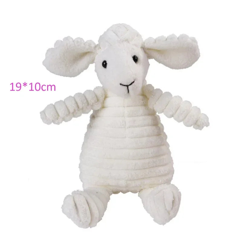 Plush Dog Toy Animals Shape Bite Resistant Squeaky Toys