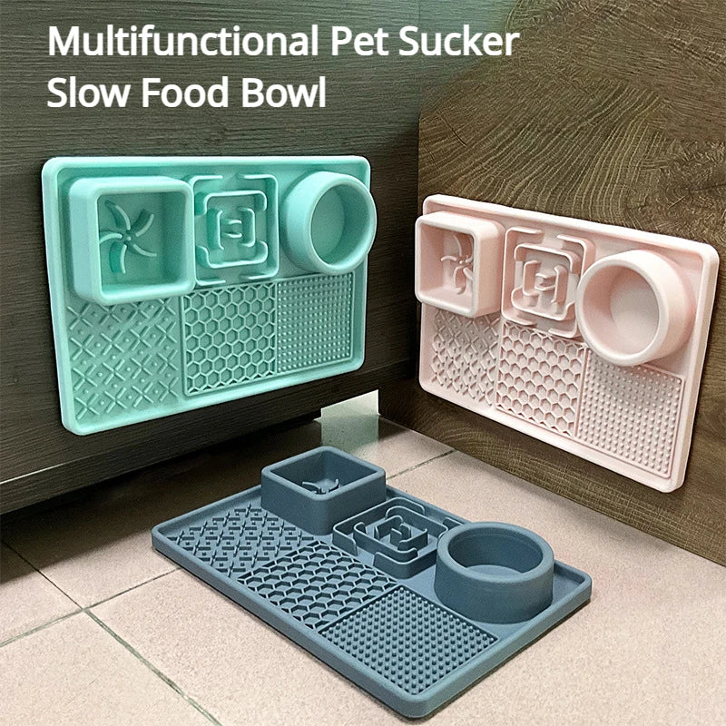 Dog Licking Pad Slow Feeding Bowl  Suction Cup Lick Mat