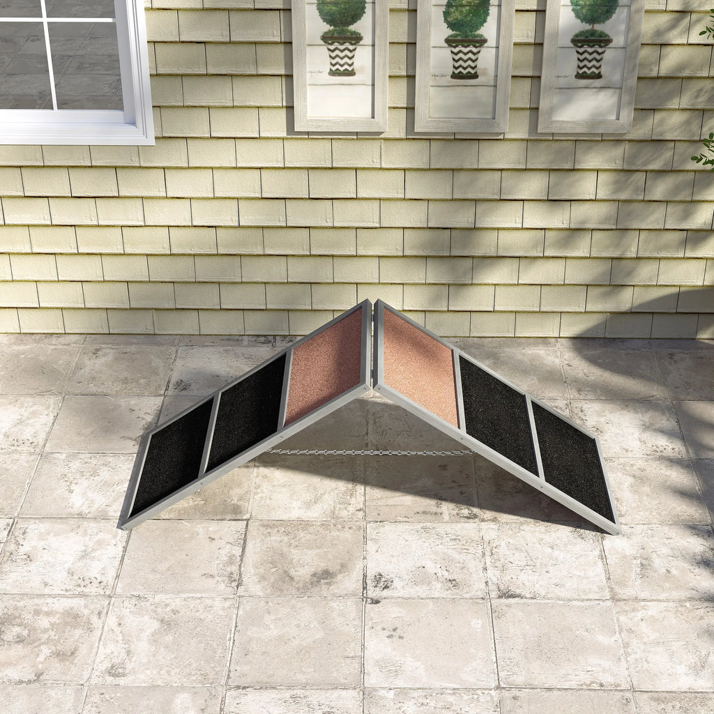 Adjustable Height Dog Agility Ramp A Frame with Anti Slip Surface.