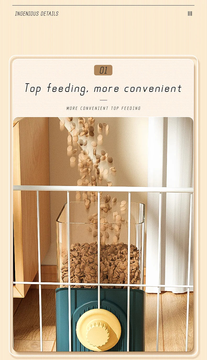 Automatic Pet Bowls Cage Hanging Feeder
